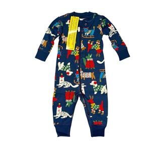 NWT Hanna Andersson Bundled Up Pups Holiday Sleeper 3-6m